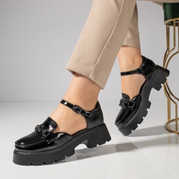 Pantofi casual dama negri cu catarama MOD11843, 3, modlet.ro
