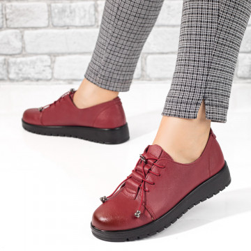 Pantofi casual dama rosii cu siret elastic ZEF08135, 1, zeforia.ro