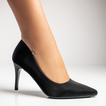 Pantofi dama cu toc negri MOD12123, 3, modlet.ro
