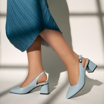Pantofi dama cu toc si bareta albastri MOD11653, 3, modlet.ro