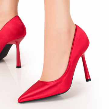 Pantofi dama rosii Stilleto cu toc MDL07132