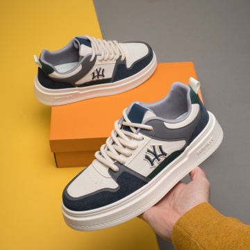 Pantofi sport barbati cu siret alb cu gri MOD14217, 2, modlet.ro