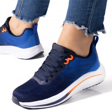 Pantofi sport dama cu siret albastri MOD09502, 3, modlet.ro