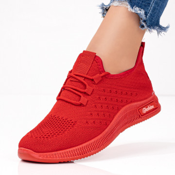 Pantofi sport dama cu siret rosii MOD08061, 2, modlet.ro