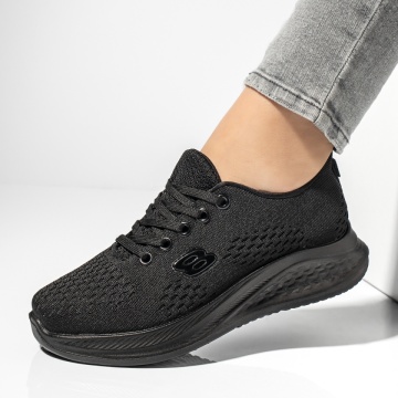 Pantofi sport dama cu talpa groasa negri MOD13185, 1, modlet.ro