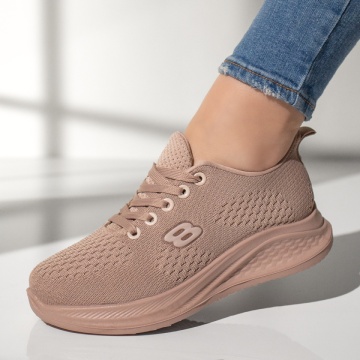 Pantofi sport dama din material textil roz deschis MOD13185, 2, modlet.ro