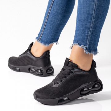 Pantofi sport dama negri cu talpa groasa MOD09503, 3, modlet.ro