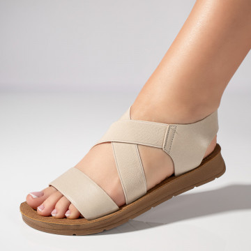 Sandale dama bej cu talpa joasa ZEF11343, 1, zeforia.ro
