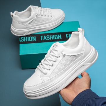 Adidasi barbati, Tenisi barbati cu siret elastic albi MOD13980, modlet.ro