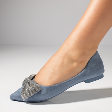 Balerini dama cu fundita albastri suede MOD11724, 2, modlet.ro