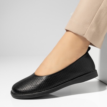 Balerini si Mocasini Dama, Balerini dama cu talpa joasa negri MOD14294, modlet.ro