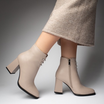 Botine dama cu toc gros si strasuri nude MOD12380, 4, modlet.ro