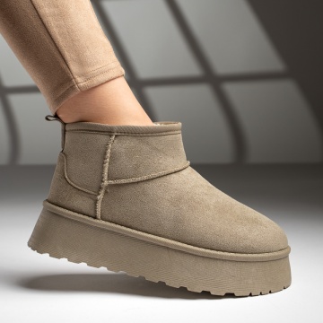 Cizme dama scurte verde suede MOD12590