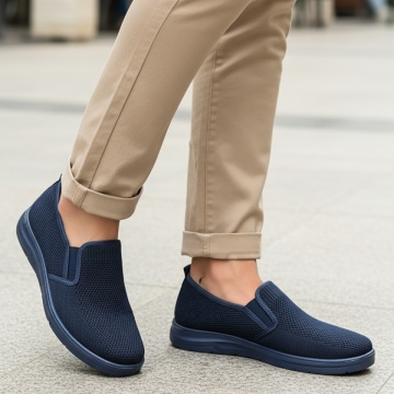 Adidasi barbati, Espadrile barbati cu insertie de material elastic albastre DAN6, modlet.ro