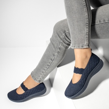 Espadrile dama cu talpa groasa albastre EMA12, 2, modlet.ro