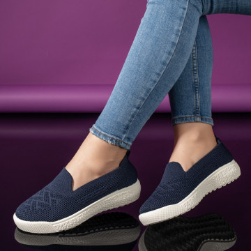 Espadrile dama cu talpa joasa albastre MOD11164, 4, modlet.ro