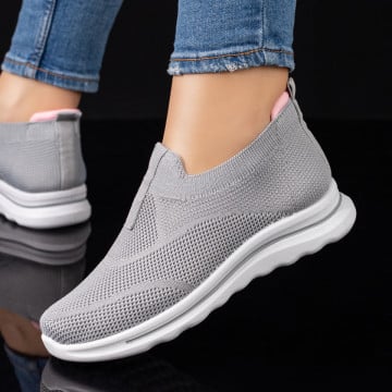 Espadrile dama gri cu talpa alba ZEF08698, 2, zeforia.ro