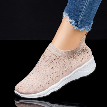 Espadrile dama sport roz cu insertie de pietre ZEF07875, 1, zeforia.ro