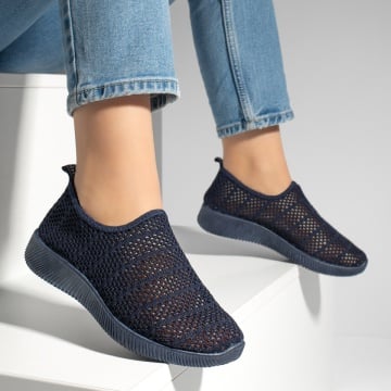 Espadrile sport dama cu perforatii albastru inchis ZEF13061, 4, zeforia.ro