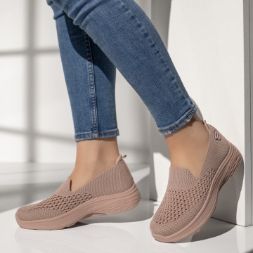 Espadrile sport dama, Espadrile sport dama cu perforatii roz MOD13397, modlet.ro
