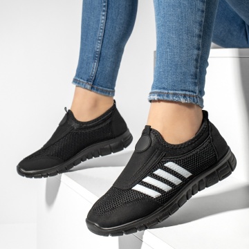 Espadrile sport dama cu talpa groasa negre MOD13181, 2, modlet.ro