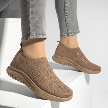 Espadrile sport dama cu talpa groasa si strasuri khaki MOD13177, 4, modlet.ro