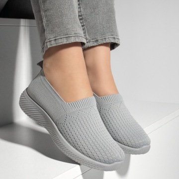 Espadrile sport dama din material textil gri MOD13173, 4, modlet.ro
