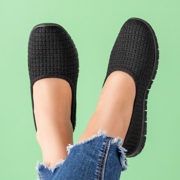 Espadrile sport dama din material textil negri MOD04608, 3, modlet.ro