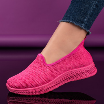 Espadrile sport dama din material textil roz MOD09088, 4, modlet.ro