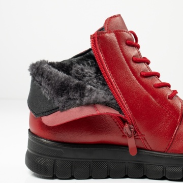 Ghete dama cu talpa groasa si fermoar rosii MOD06473, 2, modlet.ro