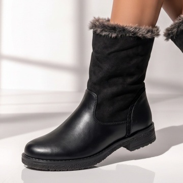 Ghete dama cu talpa joasa negre LILI27, 3, modlet.ro