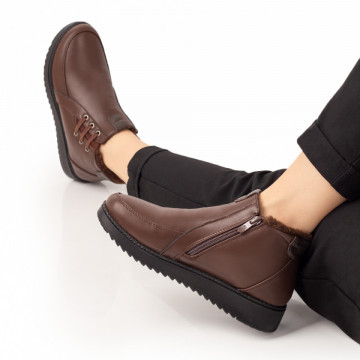 Ghete dama maro cu fermoar si insertie de material elastic MOD07661, 2, modlet.ro