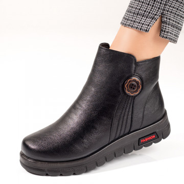 Ghete dama negre cu fermoar MOD06545, 2, modlet.ro