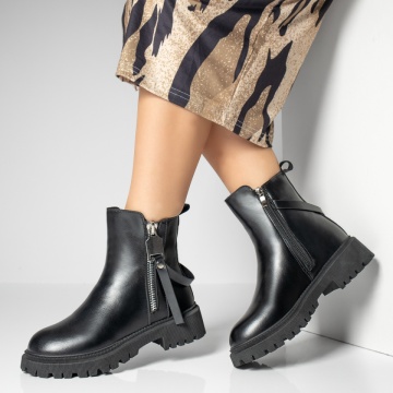 Ghete dama negre cu fermoar MOD12189, 3, modlet.ro