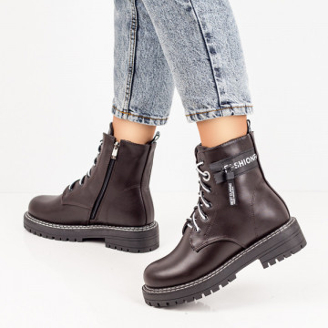 Ghete maro dama cu fermoar si accesorii MOD07141, 8, modlet.ro