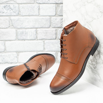 Ghete maro elegante barbati din Piele naturala MOD10567, 1, modlet.ro