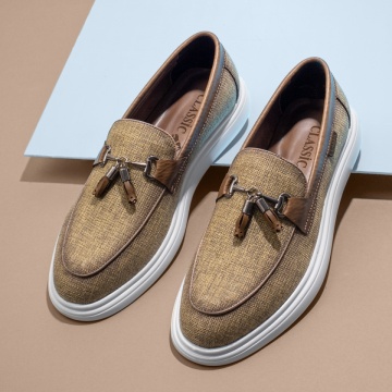 Mocasini barbati cu ciucuri bej MOD11649, 2, modlet.ro