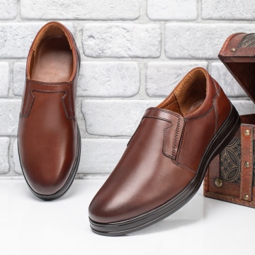 Pantofi barbati casual maro din Piele naturala MOD11277, 4, modlet.ro