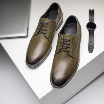 Pantofi barbati eleganti cu siret verzi din Piele naturala MOD09404, 1, modlet.ro