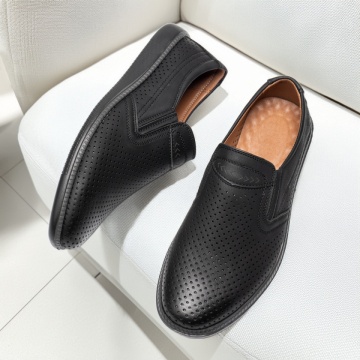 Pantofi casual barbati cu perforatii negri MOD13553, 3, modlet.ro