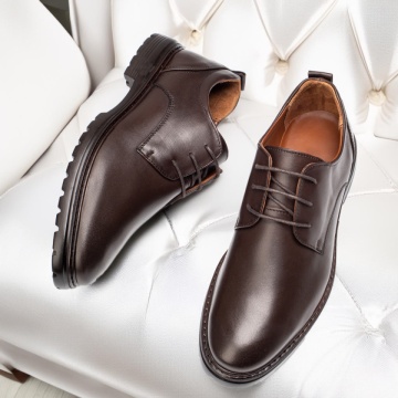 Pantofi casual barbati cu siret maro din Piele naturala MOD12657, 2, modlet.ro