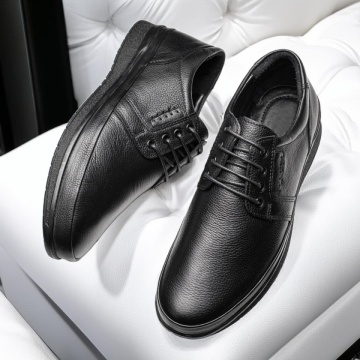 Pantofi casual barbati din Piele naturala negri MOD11893, 3, modlet.ro
