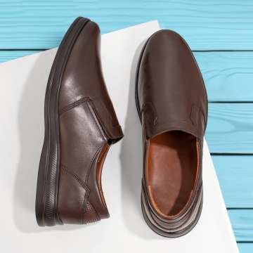 Pantofi casual barbati maro din Piele naturala MOD11277, 1, modlet.ro
