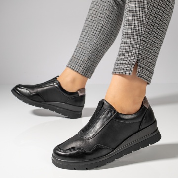 Pantofi casual dama cu platforma negri MOD11941, 4, modlet.ro