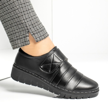 Pantofi casual dama cu platforma si inchidere cu scai negri MOD13049, 3, modlet.ro