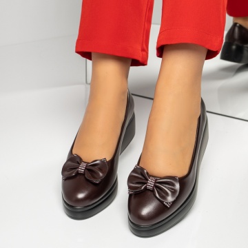 Pantofi casual dama cu platforma visinii IRIS23, 2, modlet.ro
