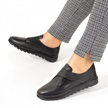 Pantofi casual dama cu scai negri din Piele naturala MOD10350, 3, modlet.ro