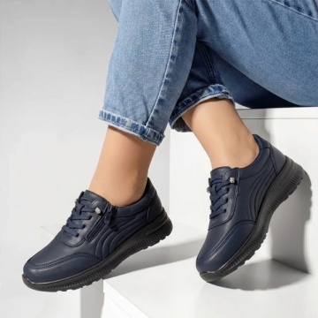 Pantofi casual dama cu siret elastic albastri IOANA10, 2, modlet.ro