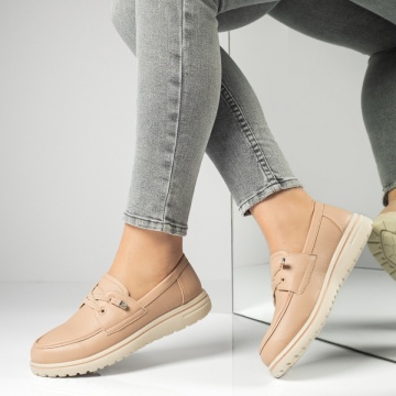 Pantofi casual dama cu siret elastic roz MOD13161, 4, modlet.ro