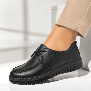 Pantofi casual dama cu siret negri MOD03858, 2, modlet.ro